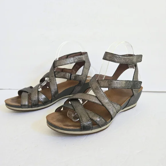 Dansko Veruca Metallic Silver Sandals Size 39 US 8.5 - Picture 3 of 13